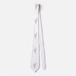 Boho schicker Lavendel weißer Blumendelphinium Krawatte
