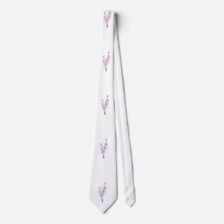 Boho schicker Lavendel weißer Blumendelphinium Krawatte