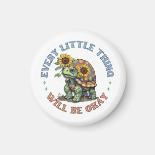 Boho-Schildkröte Alles ist positiv Hippie  Magnet