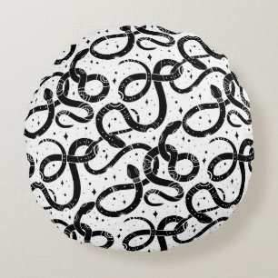 Boho Schlangen Rundes Kissen