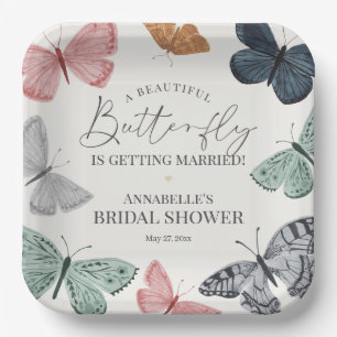 Boho-Schmetterling-Junggesellinnen-Abschied-Party- Pappteller