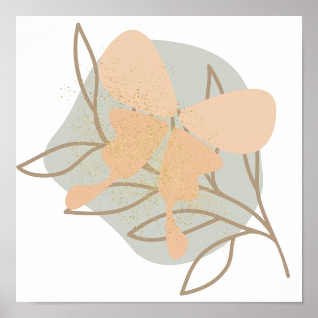 Boho-Schmetterling Poster (Vorne)