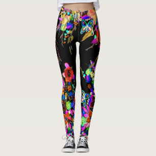 Boho Schmetterlings-Garten-Leggings Leggings