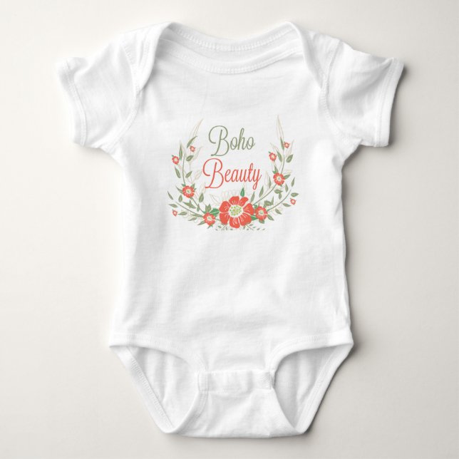 Boho Schönheit Baby Strampler (Vorderseite)