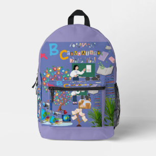 Boho Schulzeiten Bedruckter Rucksack