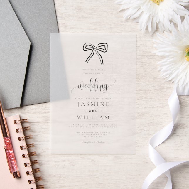 Boho-Schwarze Hochzeitsvellum (Hochzeit)