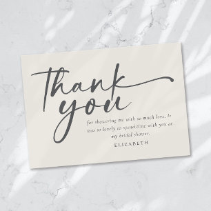 Boho Script-Brautparty Dankeskarte