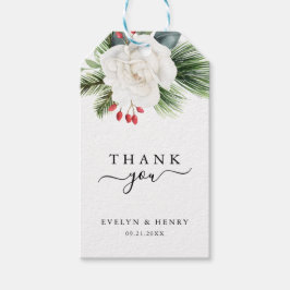 Boho Script Typografie Evergreen Wedding Vielen Da Geschenkanhänger