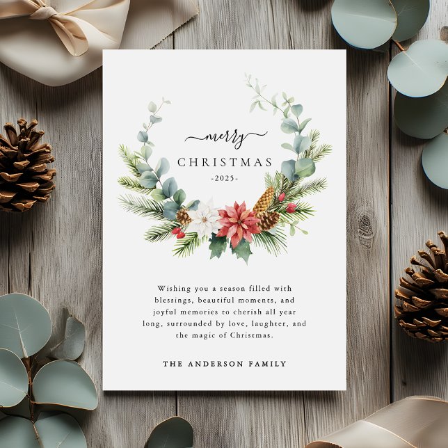 Boho Script Winter Greenery Frohe Weihnachten (Von Creator hochgeladen)