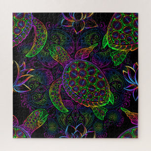Boho Sea Turtle: Psychedelic Mandala Pattern