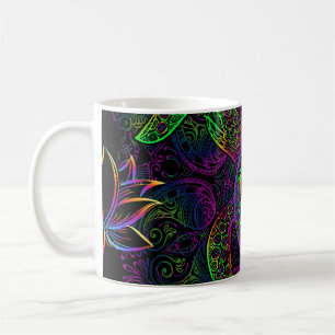 Boho Sea Turtle: Psychedelic Mandala Pattern Kaffeetasse