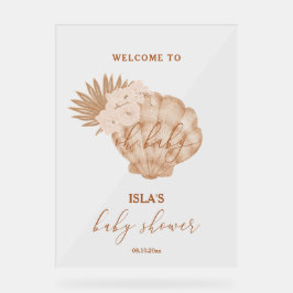 Boho Seashell Baby Dusche Willkommen Acrylschild
