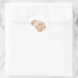 Boho Seashell Baby Shower Runder Aufkleber