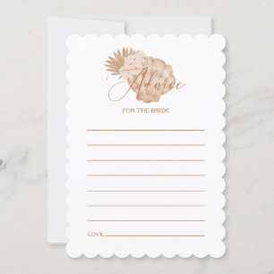 Boho Seashell Ratgeber für die Bride Game Card Einladung