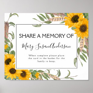 Boho Share a Memory-Card-Zeichen Poster