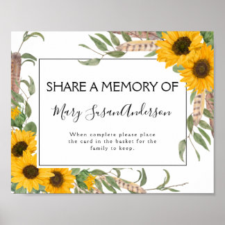 Boho Share a Memory-Card-Zeichen Poster