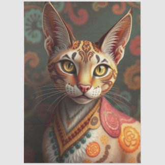 Boho Siamese Fantasy Katze  Seidenpapier