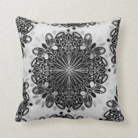Boho Silver Black Gray Mandalas