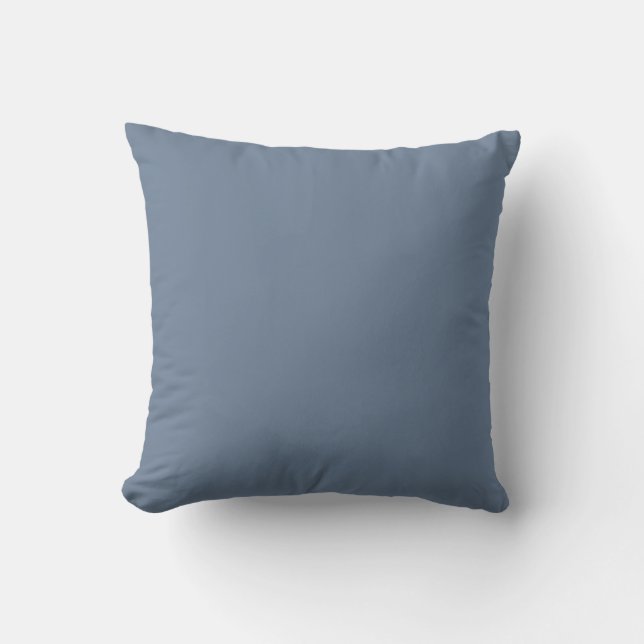 Boho Silver Gray Solid Color Kissen (Vorderseite)