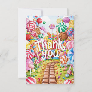 Boho Simple Candyland vielen Dank Karte