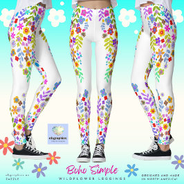 Boho Simple Wildblume Leggings
