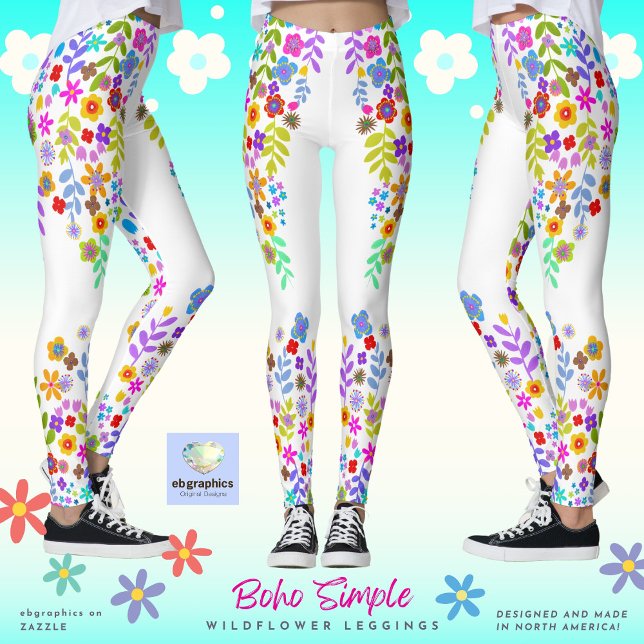 Boho Simple Wildblume Leggings (Von Creator hochgeladen)
