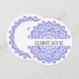 Boho Sinti und Roma Lila Mandala Einladung