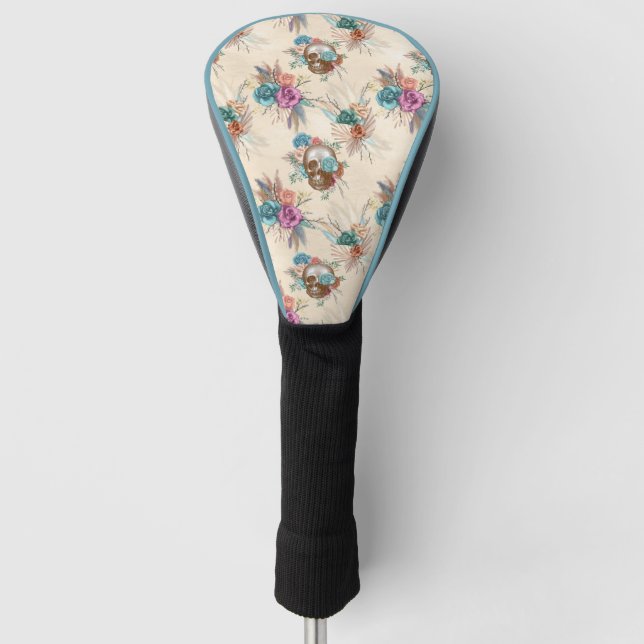 Boho Skull Serie Design 3 Golf Headcover (Vorderseite)