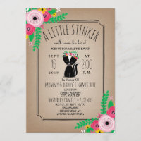 Boho Skunk Floral Cardstock Inspiriert Babydusche