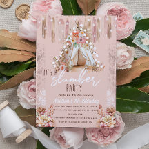 Boho Slumber Party Pink Elegant