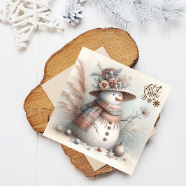 Boho Snow Woman Frohe Weihnachten