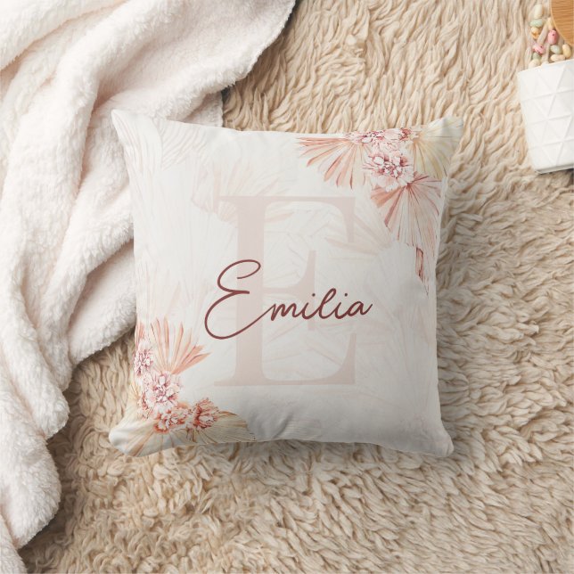 Boho Soft Baby Girl Kinderzimmer Kid Monogramm Pin Kissen (Decke)