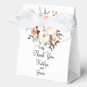 Boho Soft farbige Rose/weiße Blume Geschenkschachtel