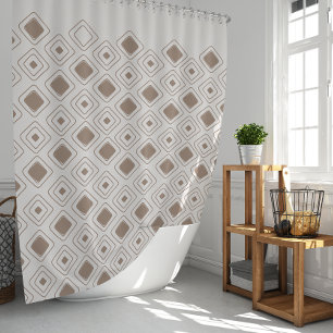 Boho Soft Neutral Tribal Geometric Aztec Muster Duschvorhang