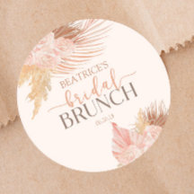 Boho Soft Pink Floral Blume Brautparty Brunch