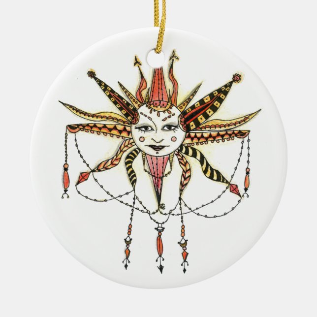 Boho Soleil Keramikornament (Vorne)