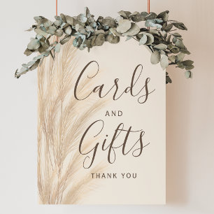 Boho Sommer Pampas Gras Hochzeit Karte Geschenke Poster