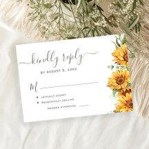 Boho-Sommer-Sonnenblumen-Garten Schwarz-Weiß-Hochz