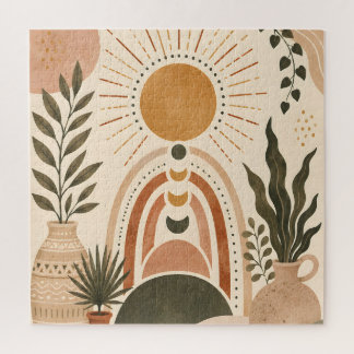 Boho-Sonne & Botanische Kunst