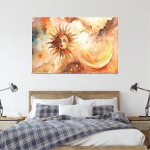 Boho Sonne & Mond | Minimaler Himmelsschmuck für Z
