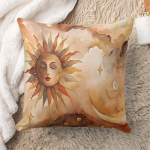 Boho Sonne & Mond Minimales himmlisches Dekor fü Kissen