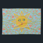 Boho Sonnen & Blüten Reben Rosa Gelb Blau Geschirrtuch<br><div class="desc">Dekorieren Sie Ihre Küche mit diesem coolen,  sonnendurchfluteten Handtuch. Ein toller Urlaub,  Hauswärmung,  Geburtstag oder Hochzeitsgeschenk! Sie können ihn anpassen und auch Text hinzufügen. Karo in meinem Shop für viel mehr Farben und Muster!</div>