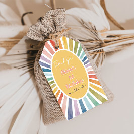 Boho-Sonnen-Geburtstagsfeier Geschenkanhänger