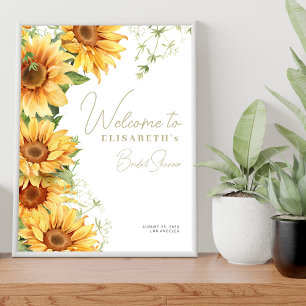 Boho Sonnenblume Brautparty Begrüßungszeichen Poster