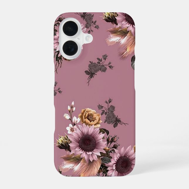 Boho Sonnenblumen iPhone 16 Hülle (Rückseite)