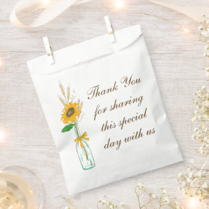 Boho-Sonnenblumen-Land-Gelb-Blumen-Danke Geschenktütchen