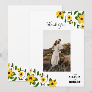 Boho-Sonnenblumen-Patch Danke Karte