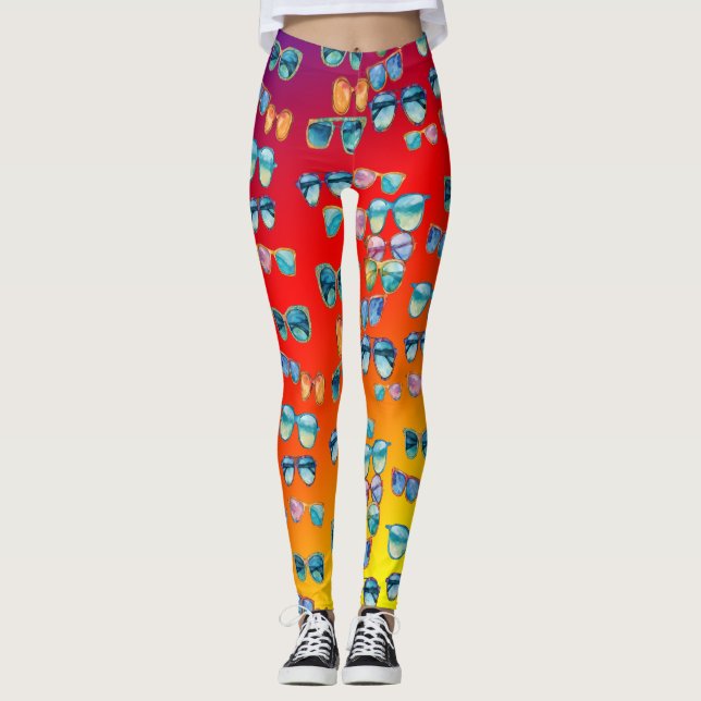 Boho Sonnenbrille Summervibes Leggings (Vorderseite)