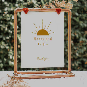 Boho-Sonnenlicht-Baby-Party-Bücher-und-Geschenke-S Poster