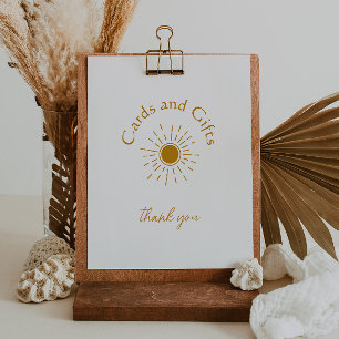 Boho-Sonnenlicht-Baby-Shower-Karten und Geschenke- Poster